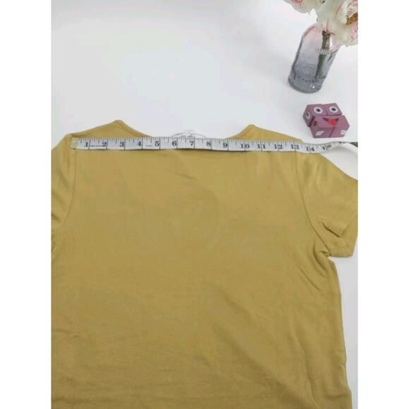 Hippie Rose Criss-Cross T-Shirt Juniors Size S Bold Green Short Sleeve Pullover - Picture 9 of 11